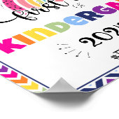 幼稚園の写真のプロップサインの初日 ポスター (角)