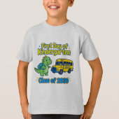 幼稚園の初めての日 2039年卒 Tシャツ | D (正面)