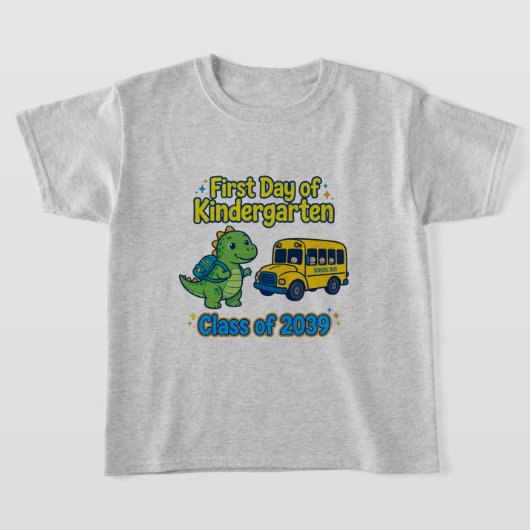 幼稚園の初めての日 2039年卒 Tシャツ | D (レイダウン)