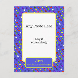 幼稚園の初日の写真 ポストカード