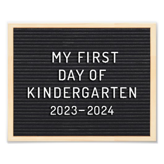 幼稚園の初日サイン学校の初日 フォトプリント            (正面)