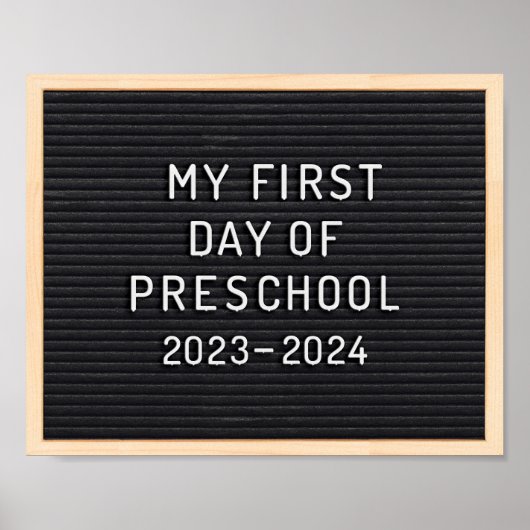 幼稚園の初日サイン学校の初日 ポスター (正面)