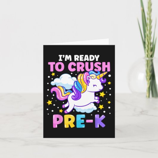 幼稚園の初日K前国連を潰す準備ができている カード (正面)