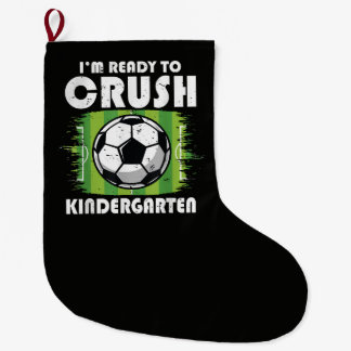 幼稚園の初登園 サッカー ラージクリスマスストッキング