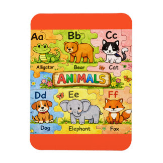 幼稚園の動物アルファベット冷蔵庫マグネット マグネット