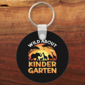 幼稚園の動物大好き!動物園の動物たち バック・トゥ・スクール キーホルダー (正面)