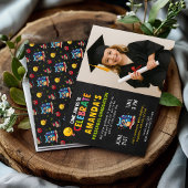 幼稚園の卒園式　写真付きで女の子 招待状