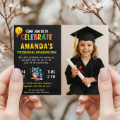 幼稚園の卒園式　写真付きで女の子 招待状