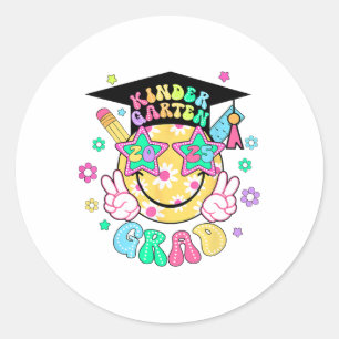 幼稚園の卒園最終日スマイル ラウンドシール