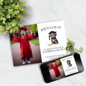 幼稚園の卒園発表スクラッフィー子犬 案内状