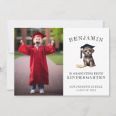 幼稚園の卒園発表スクラッフィー子犬 案内状 (正面)