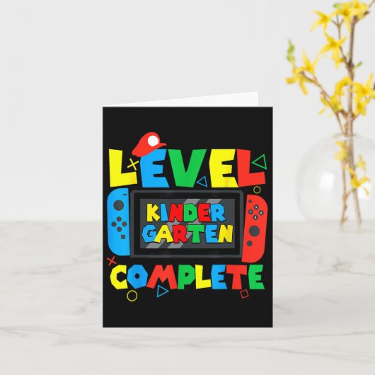 幼稚園の卒業が学校の最終日 カード (黄色い花)