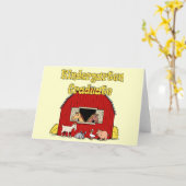 幼稚園の卒業のギフト カード (黄色い花)