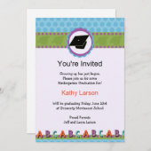 幼稚園の卒業の招待状 招待状 (正面/裏面)