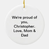 幼稚園の卒業の(カスタマイズ可能な)オーナメント セラミックオーナメント (裏面)