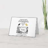 幼稚園の卒業を迎え、おめでとう カード (裏面)