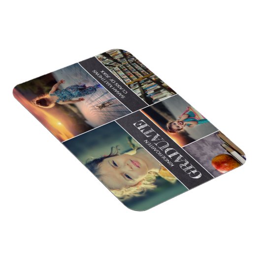 幼稚園の卒業写真コラージュのお知らせ マグネット (右側)