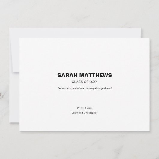 幼稚園の卒業写真コラージュのお知らせ 招待状 (裏面)