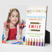 幼稚園の卒業写真記念 フォトプラーク (側面)