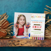 幼稚園の卒業写真記念 フォトプラーク (側面)