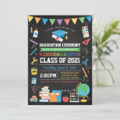 幼稚園の卒業式のチャックボード 招待状 (スタンド正面)