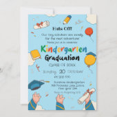 幼稚園の卒業式の帽子 招待状 (正面)