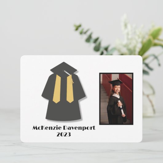 幼稚園の卒業式の追加フォト 招待状 (スタンド正面)