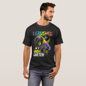 幼稚園の卒業式を制覇した男の子モンスタートラック Tシャツ (正面フル)