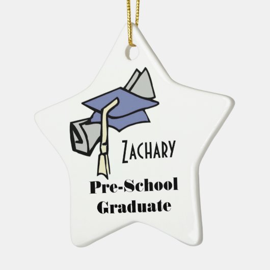 幼稚園の卒業生(カスタマイズ可能な) セラミックオーナメント (左)