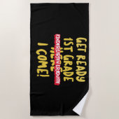 幼稚園の卒業生 – 1年生の準備 ビーチタオル (正面)