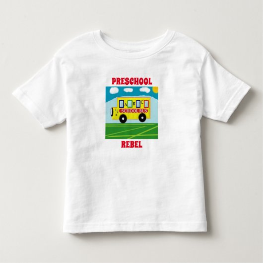 幼稚園の反乱者かわいいおもしろい トドラーTシャツ (正面)
