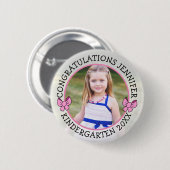 幼稚園の大パーソナライズされた学院の写真ボタン 缶バッジ (正面&裏面)