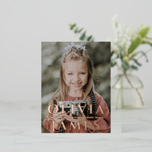 幼稚園の大学院写真発表会 箔シーズンポストカード