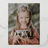 幼稚園の大学院写真発表会 箔シーズンポストカード (正面)