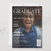 幼稚園の女の子の卒業証書 子供の雑誌の表紙 招待状 (正面)