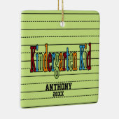 幼稚園の子供のクリスマスのオーナメント セラミックオーナメント (右)