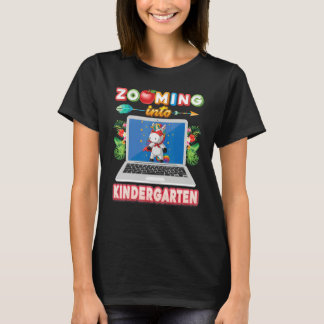 幼稚園の学年にズームインするバーチャルユニコーンキ Tシャツ