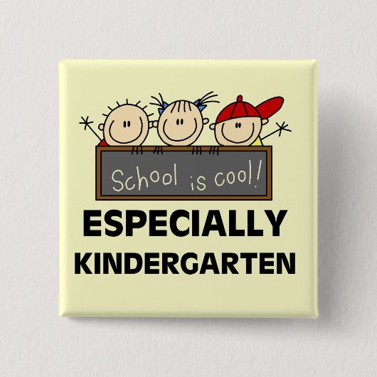幼稚園の学校はクールなTシャツおよびギフトです 缶バッジ (正面)