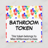 幼稚園の小学生用トークンカード スクエア名刺 (裏面)