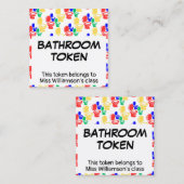 幼稚園の小学生用トークンカード スクエア名刺 (正面/裏面)