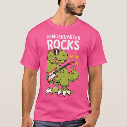 幼稚園の岩の最初の日Tレックス Tシャツ (正面)