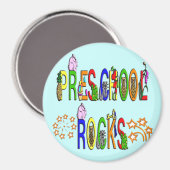 幼稚園の岩 – 星 マグネット (正面/裏面)