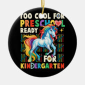 幼稚園の幼稚園の初日 セラミックオーナメント (正面)