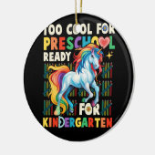 幼稚園の幼稚園の初日 セラミックオーナメント (左)