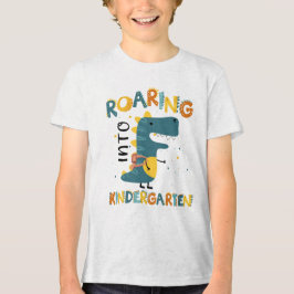 幼稚園の恐竜の学校のTシャツ トライブレンドTシャツ