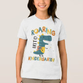 幼稚園の恐竜の学校のTシャツ トライブレンドTシャツ (正面)