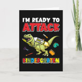 幼稚園の恐竜の最初の日 カード (正面)