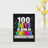 幼稚園の日100位の100素晴らし人の子供 カード (黄色い花)