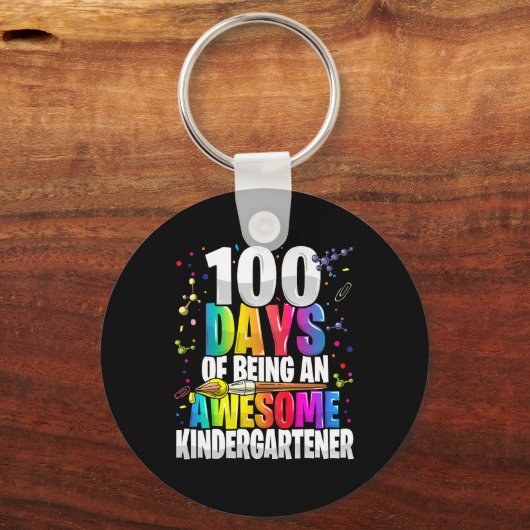 幼稚園の日100位の100素晴らし人の子供 キーホルダー (正面)