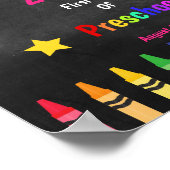 幼稚園の最初の日のかわいい虹 ポスター (角)